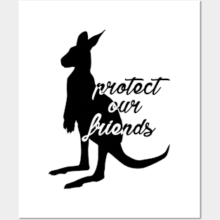 protect our friends - kangaroo Posters and Art